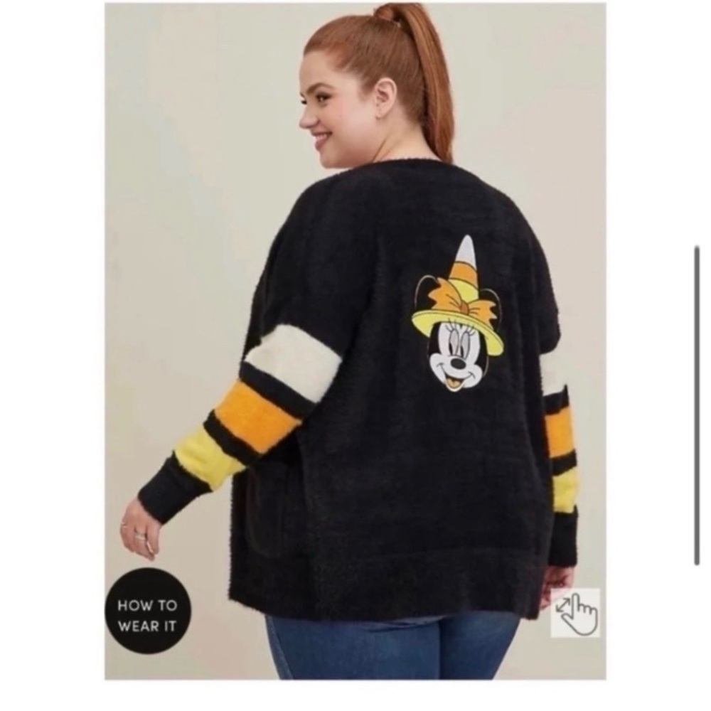 TORRID Disney Halloween Minnie Mouse Cardigan Sweater - Picture 4 of 12